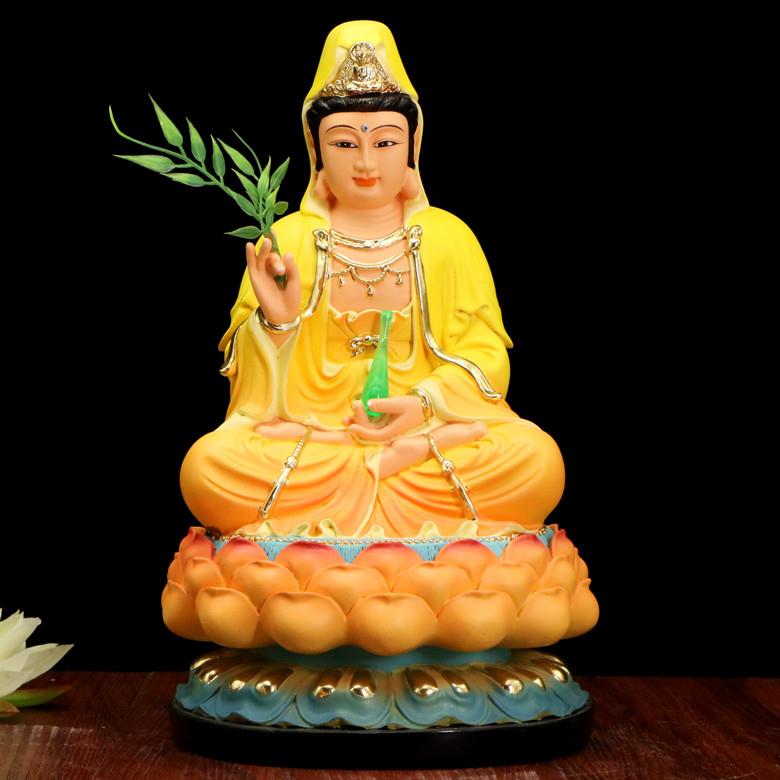 观音菩萨佛像南海观世音菩萨树脂佛像神像居家供奉镇宅保平安摆件